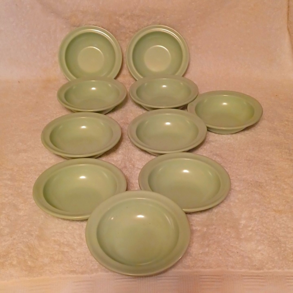 Prolon ware single serving bowls mid century dishes set of 10 made in USA